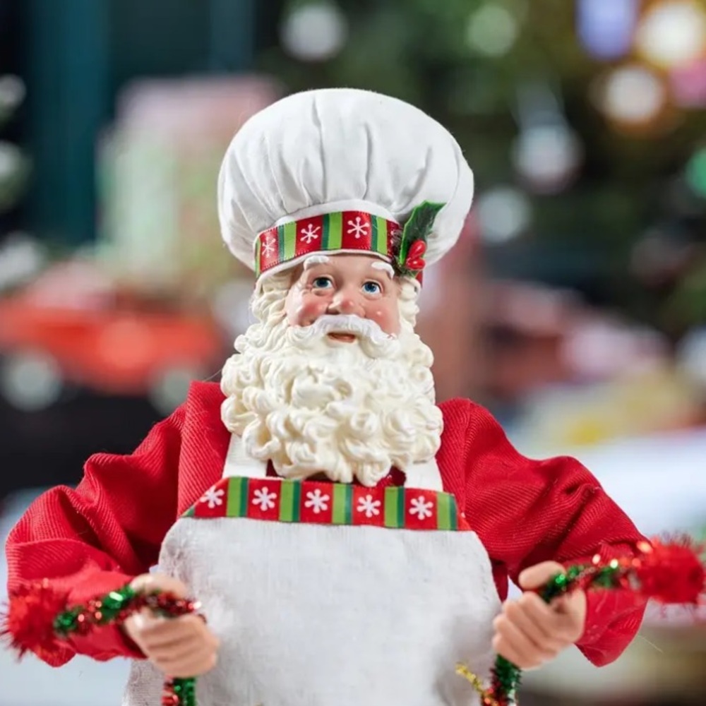 Santa Baking Gingerbread Christmas Decor - Picture 3 of 5